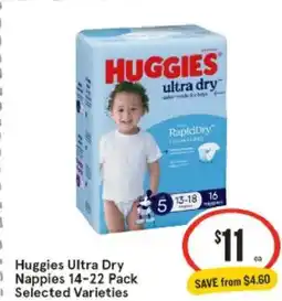 IGA Huggies ultra dry nappies offer