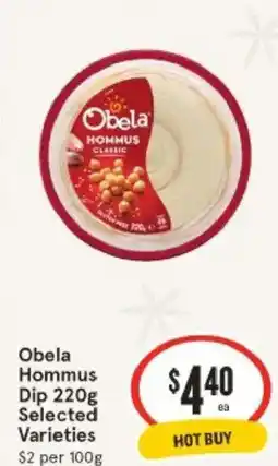 IGA Obela hommus dip offer
