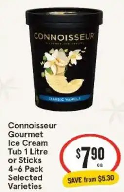 IGA Connoisseur gourmet ice cream tub offer
