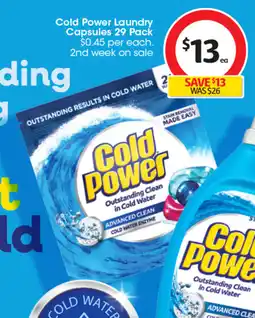Coles Cold Power Laundry Capsules offer
