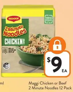 Foodworks Maggi Chicken or Beef 2 Minute Noodles offer