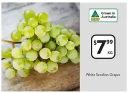 Foodworks White Seedless Grapes offer
