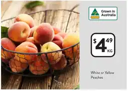 Foodworks White or Yellow Peaches offer