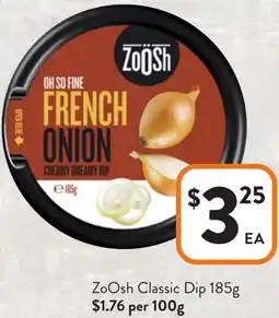 Foodworks Zoosh classic dip offer