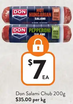 Foodworks Don Salami Chub offer
