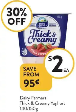Foodworks Dairy Farmers Thick & Creamy Yoghurt offer