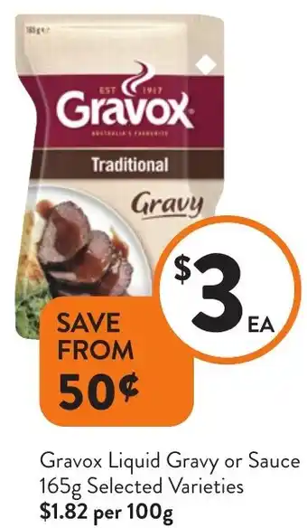 Foodworks Gravox Liquid Gravy or Sauce offer