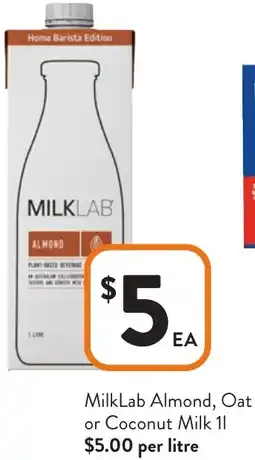 Foodworks MilkLab Almond, Oat or Coconut Milk 11 offer