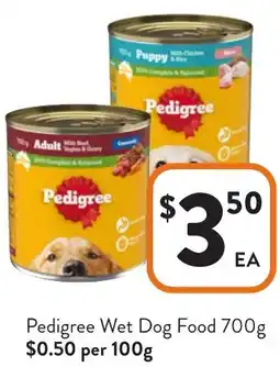 Foodworks Pedigree Wet Dog Food offer