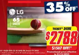 The Good Guys 65" oled evo c5 ai uhd 4k smart tv 2025 offer