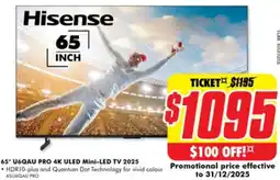 The Good Guys 65" u6qau pro 4k uled mini-led tv 2025 offer