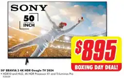 The Good Guys 50° bravia 3 4k hdr google tv 2024 offer