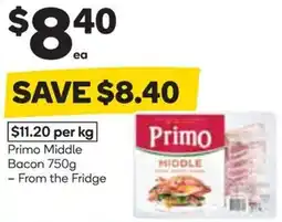Woolworths Primo Middle Bacon offer