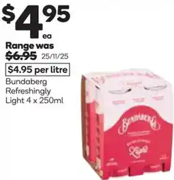 Woolworths Bundaberg Refreshingly Light offer
