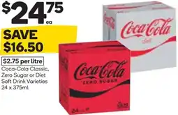 Woolworths Coca-Cola Classic, Zero Sugar or Diet Soft Drink Varieties offer
