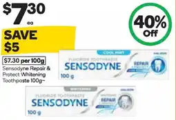 Woolworths Sensodyne Repair & Protect Whitening Toothpaste offer