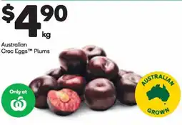 Woolworths Australian Croc Eggs Plums offer