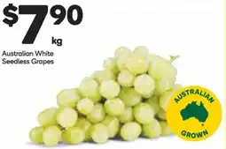 Woolworths Australian White Seedless Grapes offer