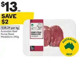 Woolworths Australian Beef Rump Steak Medallions offer