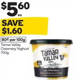 Woolworths Tamar Valley Creamery Yoghurt offer