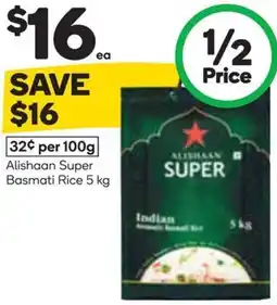 Woolworths Alishaan Super Basmati Rice offer