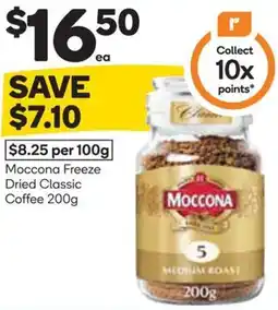Woolworths Moccona Freeze Dried Classic Coffee offer