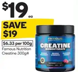 Woolworths Famous Nutrition Creatine offer