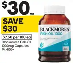 Woolworths Blackmores Fish Oil Capsules offer