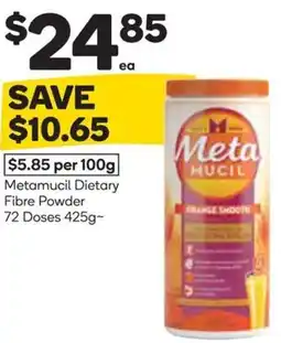 Woolworths Metamucil Dietary Fibre Powder offer