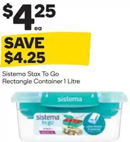 Woolworths Sistema Stax To Go Rectangle Container offer
