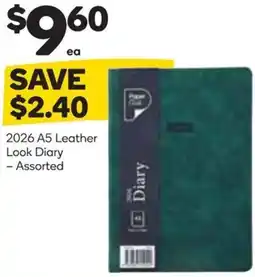 Woolworths 2026 A5 Leather Look Diary offer