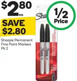 Woolworths Sharpie Permanent Fine Point Markers offer