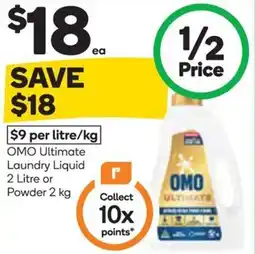 Woolworths OMO Ultimate Laundry Liquid or Powder offer