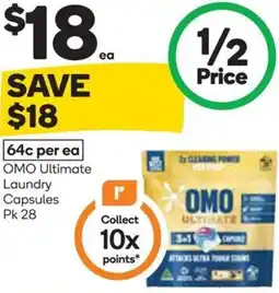 Woolworths OMO Ultimate Laundry Capsules offer