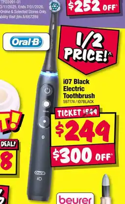 JB Hi-Fi i07 Black Electric Toothbrush offer