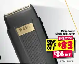 JB Hi-Fi Micro Power Single Foil Shaver offer