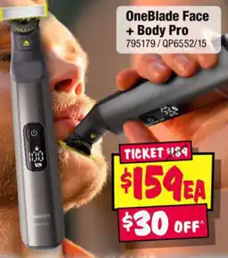JB Hi-Fi OneBlade Face + Body Pro offer