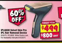 JB Hi-Fi Ipl8800 velvet skin pro ipl hair removal device offer
