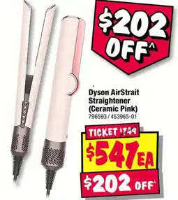 JB Hi-Fi Dyson airstrait straightener (ceramic pink) offer