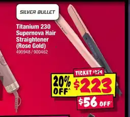 JB Hi-Fi Titanium 230 Supernova Hair Straightener (Rose Gold) offer