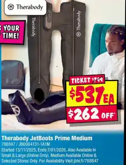 JB Hi-Fi Therabody jetboots prime medium offer