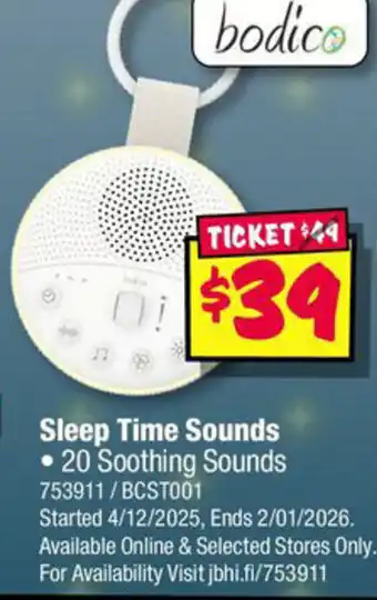JB Hi-Fi Sleep Time Sounds offer
