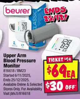 JB Hi-Fi Upper arm blood pressure monitor offer