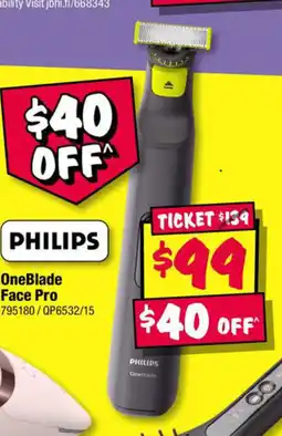JB Hi-Fi Philips oneblade face pro offer