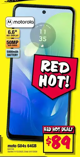 JB Hi-Fi Moto g04s 64gb offer
