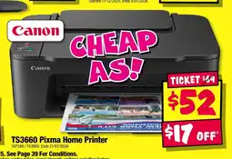 JB Hi-Fi Ts3660 pixma home printer offer