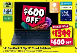 JB Hi-Fi 14" omnibook x flip 14" 2-in-1 notebook offer
