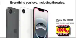 JB Hi-Fi iPhone 16e 128GB offer