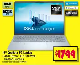 JB Hi-Fi 16" copilot+ pc laptop offer