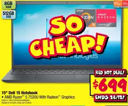 JB Hi-Fi 15" Dell 15 Notebook offer